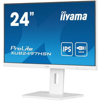 Monitor iiyama ProLite XUB2497HSN-W2 23.8" IPS FullHD 100Hz USB-C DOCK Altavoces Altura Ajustable (5