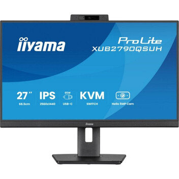 Monitor iiyama 27" QHD 100Hz IPS USB-C Webcam KVM Altura Ajustable Flicker Free