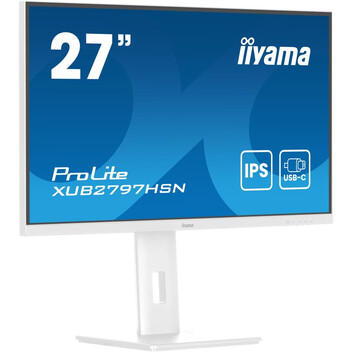 Monitor iiyama ProLite XUB2797HSN-W2 27" IPS FullHD USB-C DOCK 100Hz Altavoces Altura Ajustable (5 A