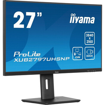 Monitor iiyama ProLite XUB2797UHSNP-B1 27" IPS 4K 100Hz USB-C DOCK 96W Altavoces Altura Ajustable (5 Monitor iiyama ProLite XUB2797UHSNP-B1 27" IPS 4K 100Hz USB-C DOCK 96W Altavoces Altura Ajustable (5