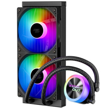 Refrigerador líquido Keep Out XWC-240 ARGB 2x12cm Aluminio compatibles Intel/AMD Refrigerador líquido Keep Out XWC-240 ARGB 2x12cm Aluminio compatibles Intel/AMD