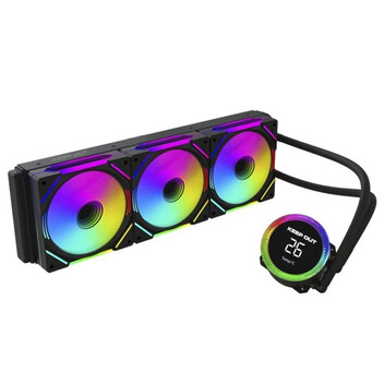 Refrigerador líquido Keep Out XWC-360PRO 3 Ventiladores ARGB Aluminio 360mm Negro Refrigerador líquido Keep Out XWC-360PRO 3 Ventiladores ARGB Aluminio 360mm Negro