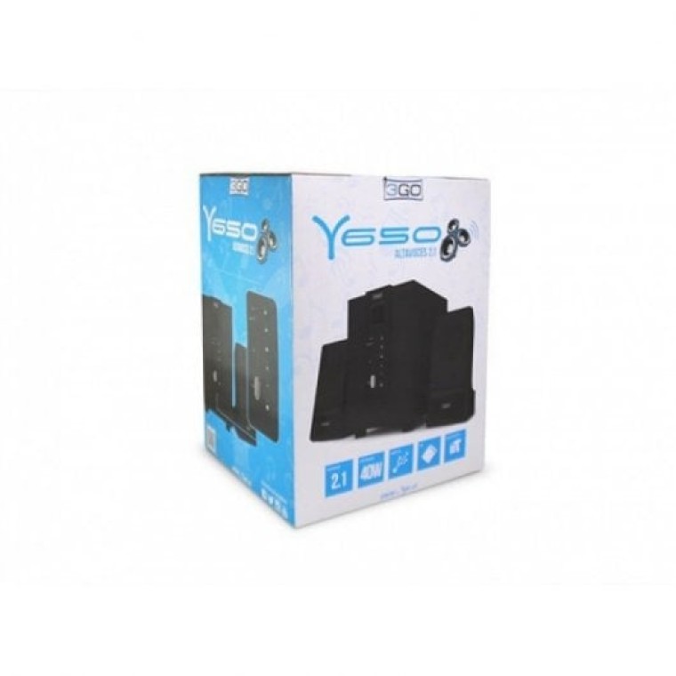 3Go Y650 Altavoces 2.1 20W Negros