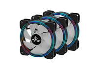 Yeyian Typhoon LII Master Kit 3 Ventiladores ARGB 120mm Negros + 2 Tiras LED ARGB + Controladora Yeyian Typhoon LII Master Kit 3 Ventiladores ARGB 120mm Negros + 2 Tiras LED ARGB + Controladora