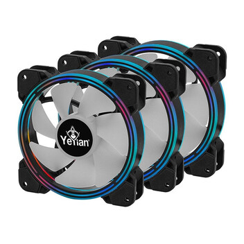Yeyian Typhoon LII Master Kit 3 Ventiladores ARGB 120mm Negros + 2 Tiras LED ARGB + Controladora Yeyian Typhoon LII Master Kit 3 Ventiladores ARGB 120mm Negros + 2 Tiras LED ARGB + Controladora