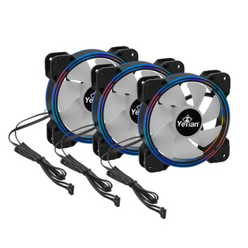 Yeyian Typhoon LII Master Kit 3 Ventiladores ARGB 120mm Negros + 2 Tiras LED ARGB + Controladora Yeyian Typhoon LII Master Kit 3 Ventiladores ARGB 120mm Negros + 2 Tiras LED ARGB + Controladora