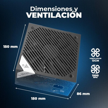 Fuente Alimentación Yeyian 850W 80 PLUS Gold YFG-8503M-P1 Modular ATX 3.1 PCI