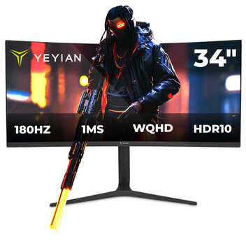 Yeyian YMC-FV234-M1 Monitor Gaming 34" WQHD 180Hz HDR10 FreeSync/G-Sync Compatible Curvo Yeyian YMC-FV234-M1 Monitor Gaming 34" WQHD 180Hz HDR10 FreeSync/G-Sync Compatible Curvo