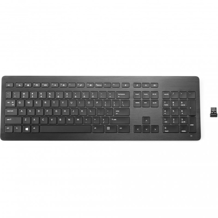 HP Premium Teclado Inalámbrico USB Negro