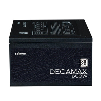 Fuente Alimentación Zalman 600W Certificación 80 PLUS DecaMax Ventilador 120m