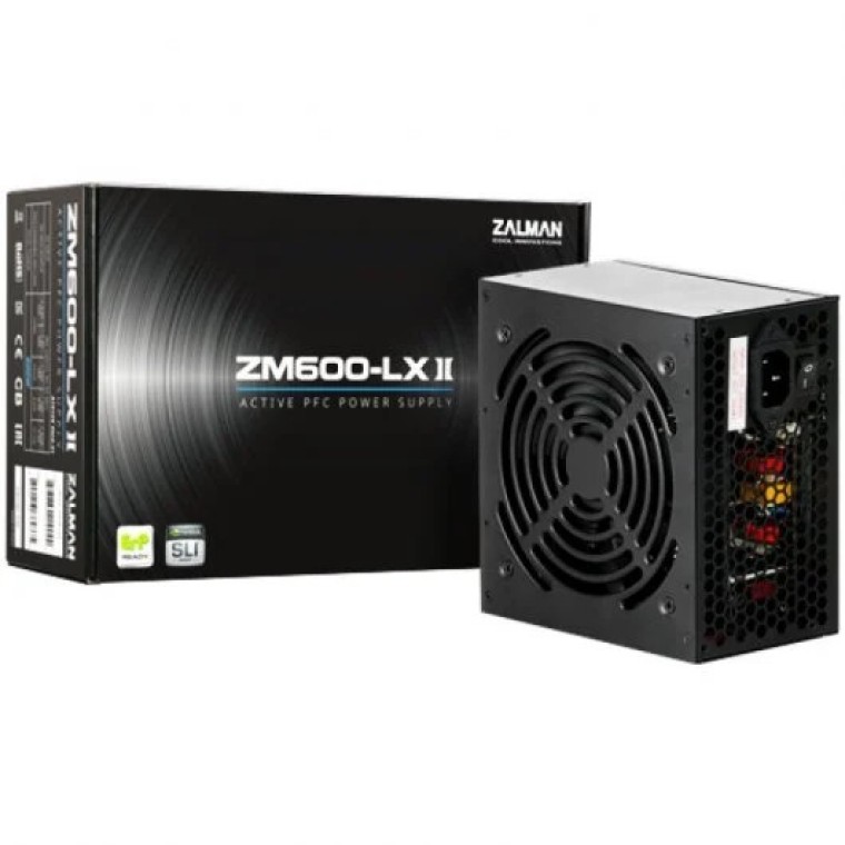 Zalman ZM600-LXII Fuente Alimentación PC 600W ATX 85% Eficiencia