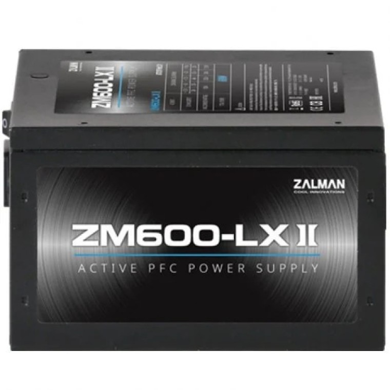 Zalman ZM600-LXII Fuente Alimentación PC 600W ATX 85% Eficiencia