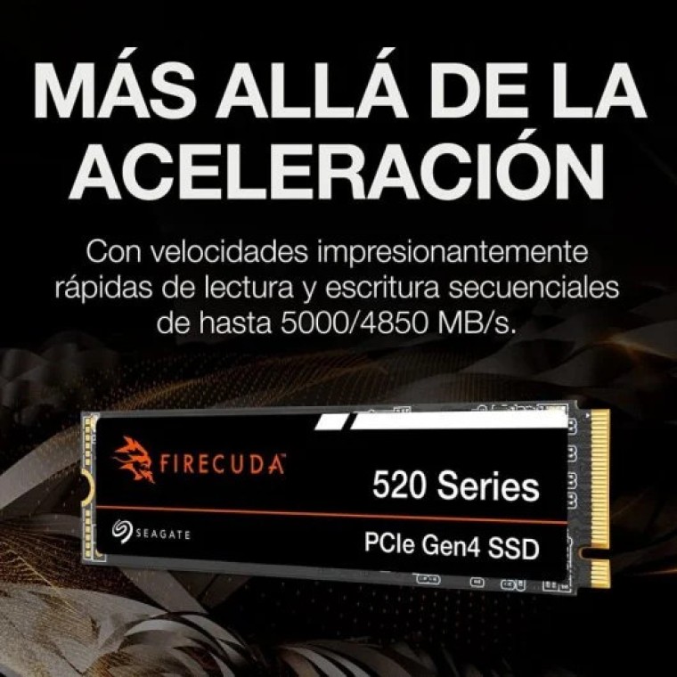 Seagate FireCuda 520 500GB SSD NVMe M.2 PCIe Gen4 ×4 NVMe 1.4