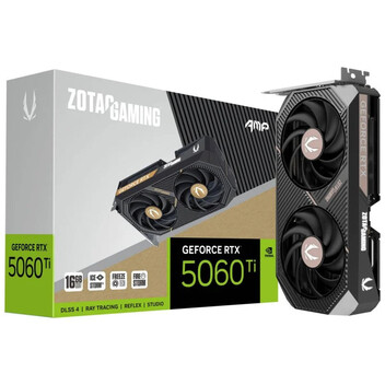 Tarjeta Gráfica ZOTAC GAMING GeForce RTX 5060 Ti AMP 16GB GDDR7 Reflex 2 RTX AI DLSS4 Tarjeta Gráfica ZOTAC GAMING GeForce RTX 5060 Ti AMP 16GB GDDR7 Reflex 2 RTX AI DLSS4