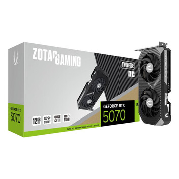 Tarjeta Gráfica Zotac GAMING GeForce RTX 5070 Twin Edge OC 12 GB GDDR7 Reflex 2 RTX AI DLSS4