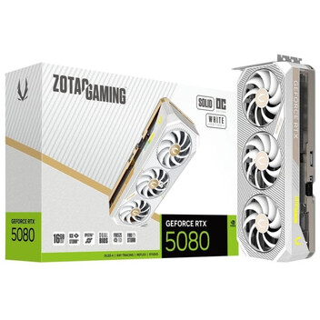Tarjeta Gráfica ZOTAC GAMING GeForce RTX 5080 SOLID OC 16GB GDDR7 Reflex 2 RTX AI DLSS4 Blanca Tarjeta Gráfica ZOTAC GAMING GeForce RTX 5080 SOLID OC 16GB GDDR7 Reflex 2 RTX AI DLSS4 Blanca