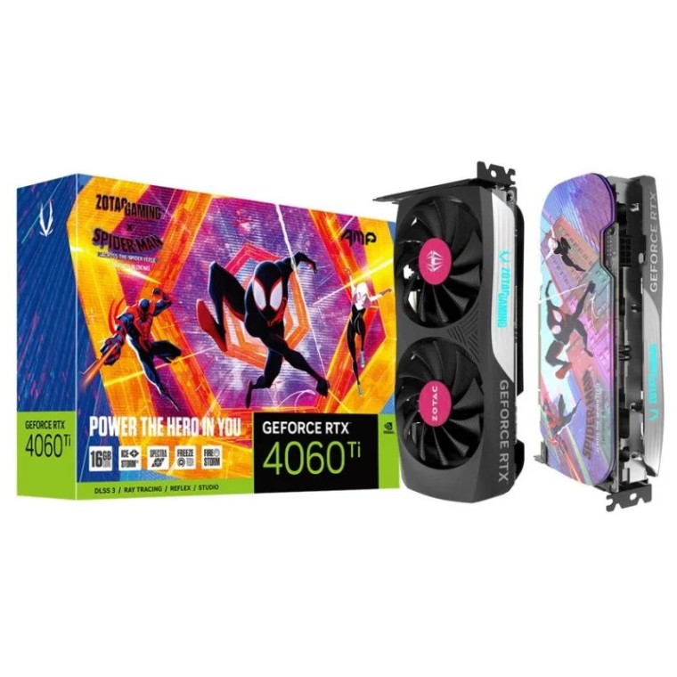 Zotac GeForce RTX 4060 Ti AMP Spiderman Across the Spider-Verse Bundle 16GB GDDR6 DLSS3