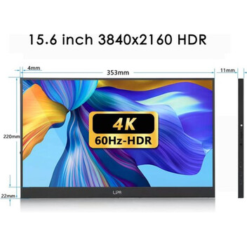 Monitor Lipa AX-60 Monitor Portátil 15.6" LED UltraHD 4K