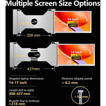 Monitor Lipa S14 Monitor Portátil 14" LED IPS FullHD