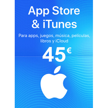 Tarjeta Regalo Apple - 45€ Euros - Código Digital