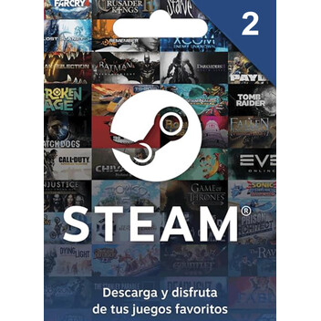 Tarjeta Regalo Steam - 2€ Euros - Código Digital