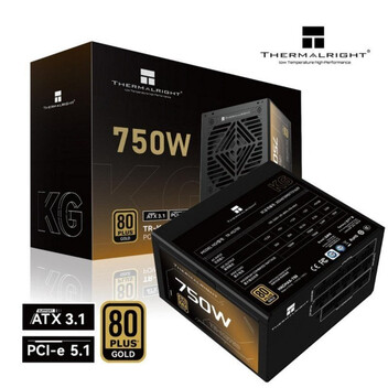 Fuente Alimentación Thermalright 750W 80 Plus Gold KG-750 Full Modular Negra
