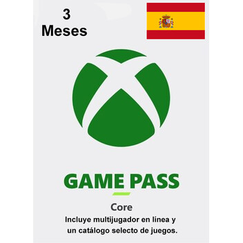 Suscripción Xbox Game Pass Core - 3 Meses (España) Suscripción Xbox Game Pass Core - 3 Meses (España)