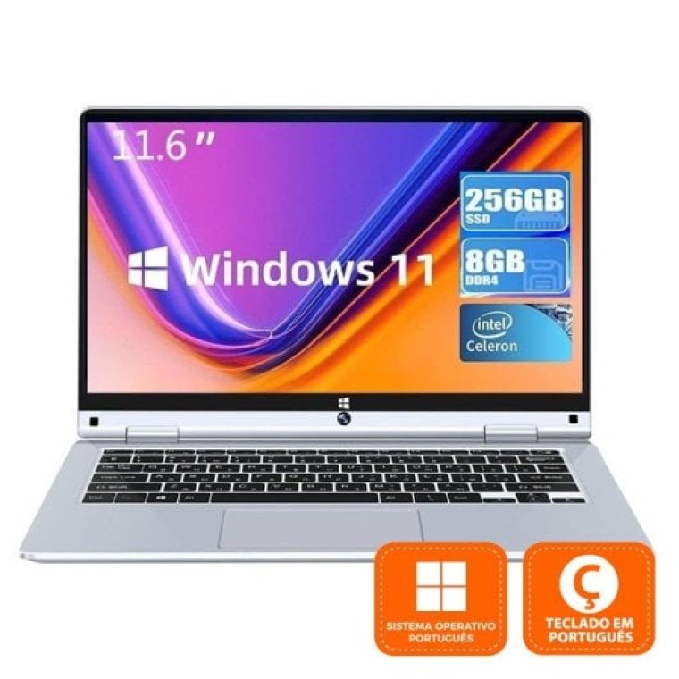 Vanwin Notebook 360 Intel Celeron N4020C/8GB/256GB SSD/11.6" Táctil